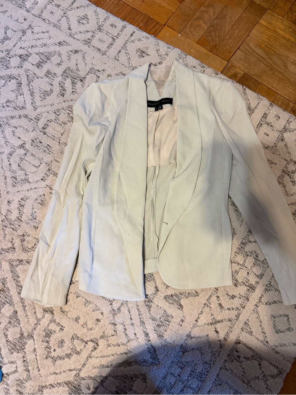 Theyskens' Theory Pale Mint Shawl Collar Blazer